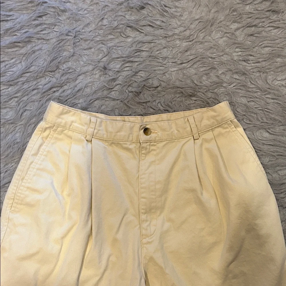 Lands‎ end women’s cream cotton high waisted shorts